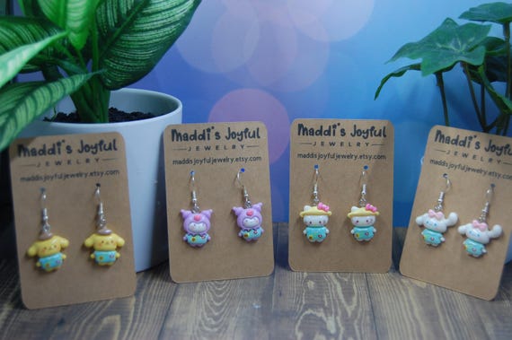 Cartoon Character Earrings: Fun Teen Jewelry