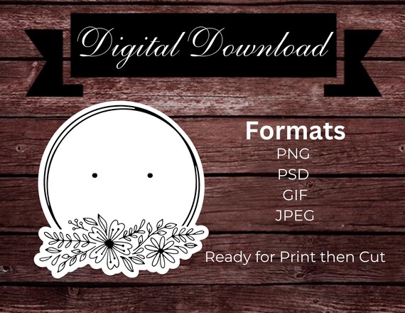 Flower Earring Card SVG Template, Customizable Earring Display (Digital Download)