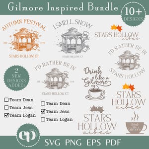 Gilmore Girls SVG-bundel | Stars Hollow SVG-bundel | Gilmore Girls PNG-bundel | Sublimatie | Svg-bundel voor Cricut | Digitale download
