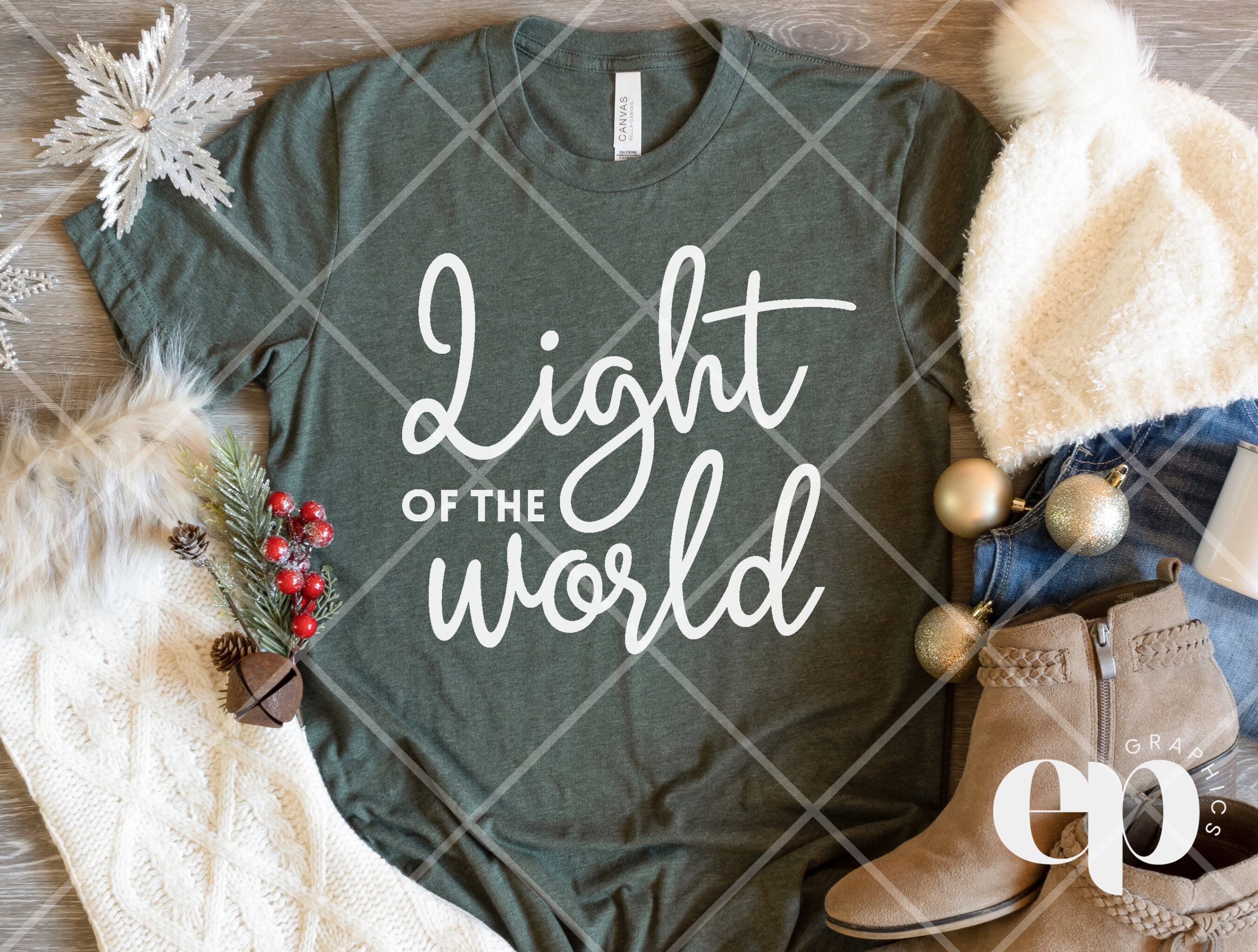 Light of the World SVG Christian Christmas SVG Christmas - Etsy
