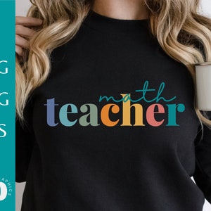Math Teacher SVG | Back to School Svg | First Day of School | Teacher Gift SVG | Teacher Sublimation | SVG Files for Cricut