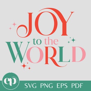 Alegría al mundo SVG / Alegría al mundo PNG / Camisa de Navidad SVG / Navidad cristiana Png / Fe Svg / Sublimación de camisa de Navidad