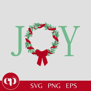 Joy SVG / Navidad SVG / Joy Corona SVG / Archivos Svg para Cricut / Diseños de Sublimación
