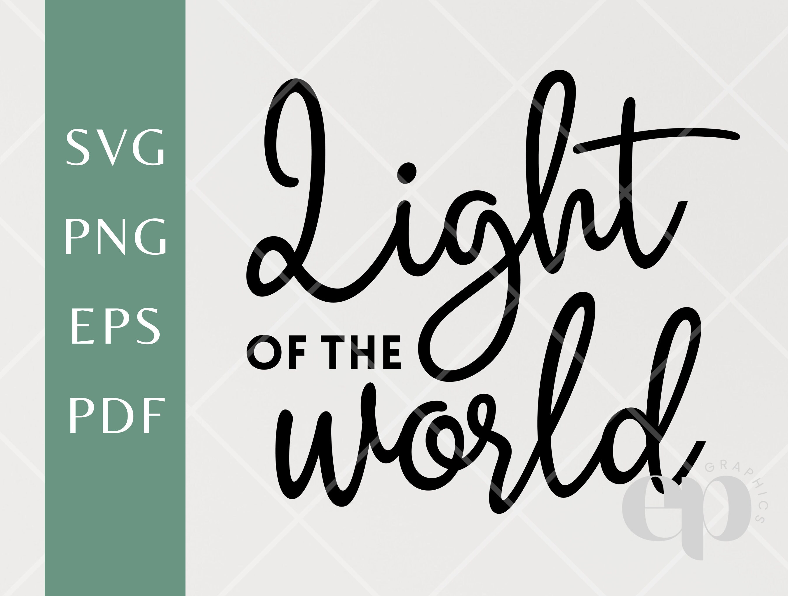 Light of the World SVG Christian Christmas SVG Christmas - Etsy