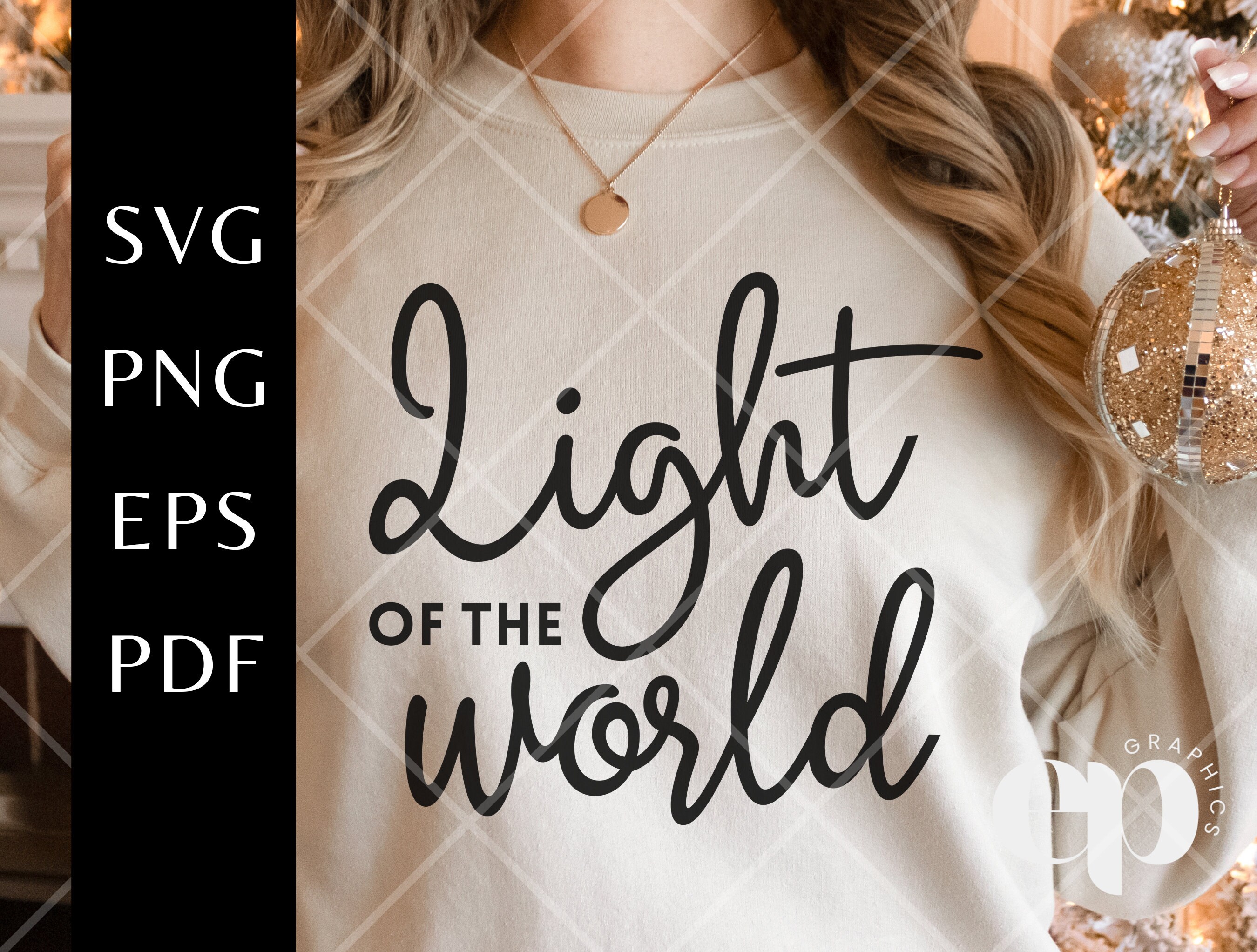 Light of the World SVG Christian Christmas SVG Christmas - Etsy