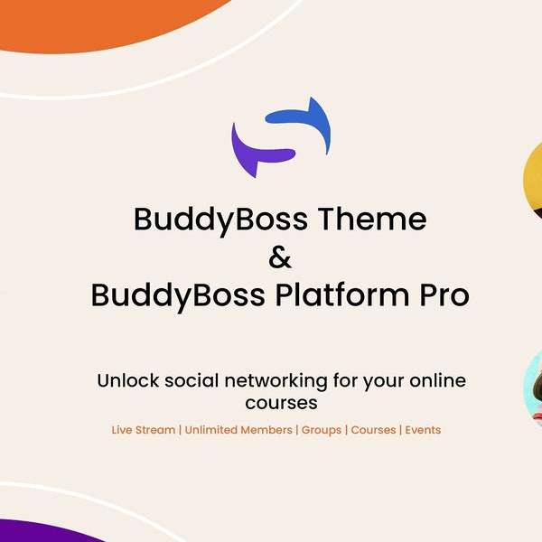 BuddyBoss Theme & BuddyBoss Platform Pro - Your vision comes to life with BuddyBoss - Live Stream, Unlimited Member, Groups, Courses, Events