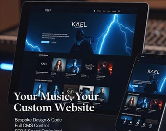 Individuelle Musiker Website, Web Entwicklung mit cms Konsole