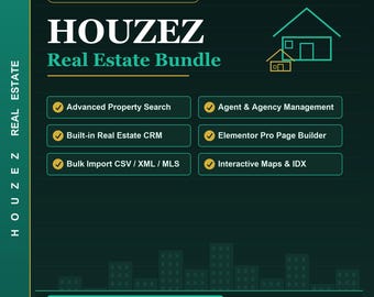 Houzez Grundbesitz-Bundle | WordPress Theme, Elementor Pro, Slider Revolution