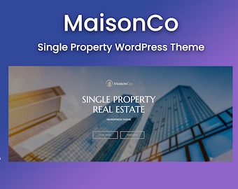 MaisonCo - Einzelne Eigenschaft WordPress Theme | Beste WordPress Theme für Mietwohnungen und Gebäude |  Haus, Landhaus, Landhaus