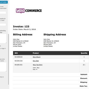 WooCommerce Print Invoices Packing Lists – WordPress Plugin (Digital Download) image 2