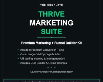 Thrive Suit Komplettes Marketing-Bundle | 9 Pro Plug-Ins | Architekt führt Quiz Template | Premium WordPress Plug-Ins