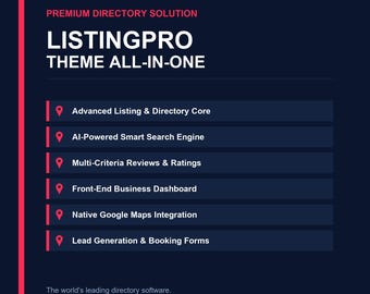 ListingPro - Professionelles WordPress Theme | erweiterte Suche, Karten, Bewertungen, Buchung | Ultimative Lösung