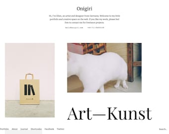 Onigiri Minimal Portfolio WordPress Website Theme - Designer Website Template, Künstler Website Theme, Fotograf Website Template