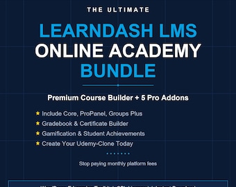 LearnDash LMS Akademie Bundle | WordPress Online-Course-Generator & Quiz Maker | E-Lernplattform-Kit