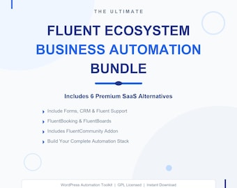 Fließendes Ecosystem Bündel | Fluent Forms Pro, FluentCRM, FluentBooking | WordPress Plug-in zur Geschäftsautomatisierung