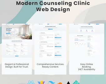 High-Performity Therapist Webseite | Modernes Design von Sprechstundenhilfe | Seo-Optimiert & Schnelles Laden | Reagieren, Viten, Rückenwind