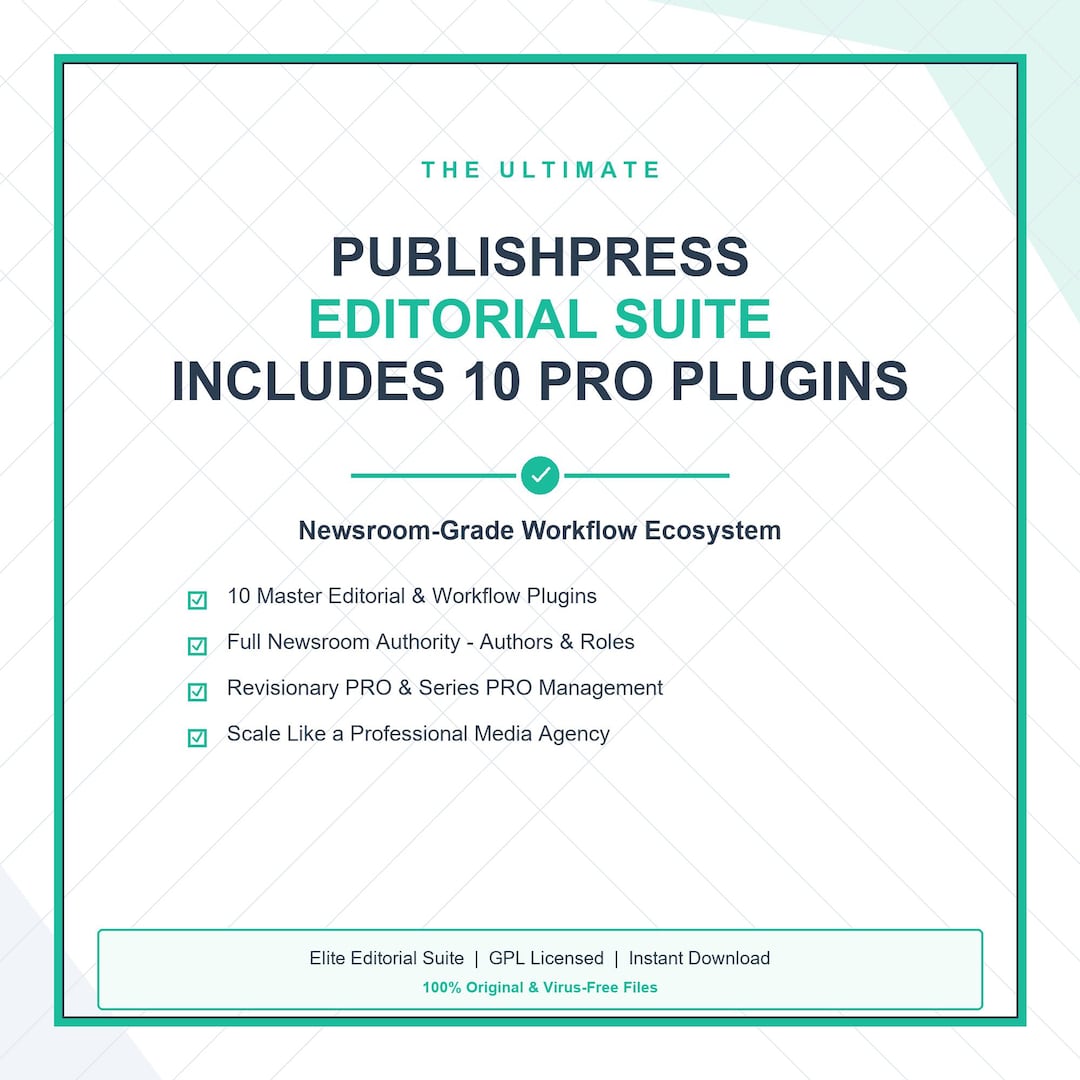 Publishpress Ultimate Editorial Suite | 10 Pro Plugins | Authors ...