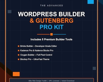 erweiterter Baukasten & Gutenberg Bausatz | Ziegelstein-Generator, Kadence Pro, Sauerstoff-Generator, Blocksy Pro | WordPress Page-Generator-Bundle