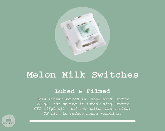 Dangkeebs Melon Milk Linear Switches lubed and Filmed Etsy