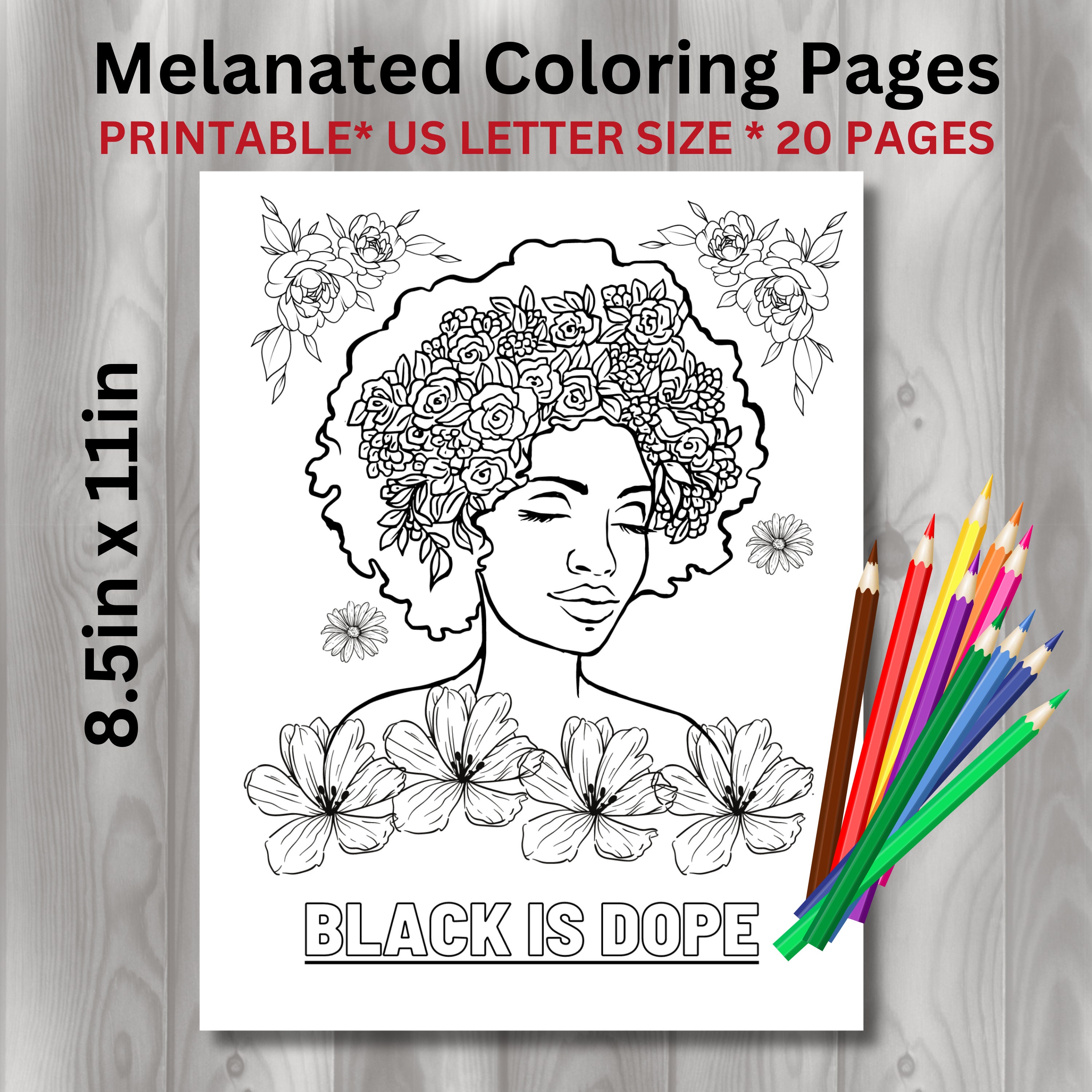 Black Girl Magic Coloring Pages Instant PDF Download African American ...