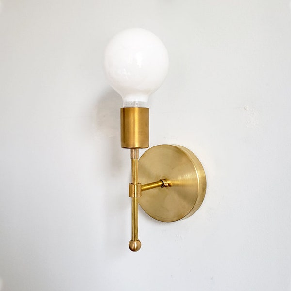 Modern Brass Wall Lamp | Handmade for your home | Vintage midcentury lamp, Brass Wall Lamp, Handcrafted Wall Lamp Light, kitchen lighting