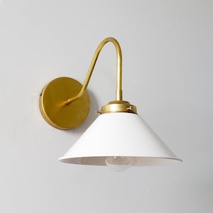 Brass light Mid Century Sconce - Modern Wall Lamp, Vanity Lighting, Wall Sconce, Wall Light Fixture, Brass Sconce Light, Bathroom Sconce