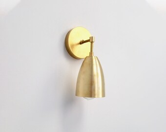 Brass light fixture Sconce - Mid Century Sconce, Modern Wall Lamp, Wall Sconce, Vanity Lighting, Wall lamp, Brass Sconce Light