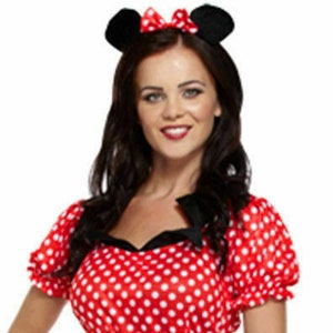 SEXY COSTUME MINNIE MOUSE COMPLETE OUTFIT Fancy Party Dress Hen Night  Halloween