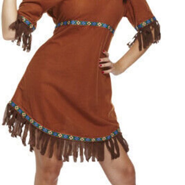 Disfraz de india nativa para mujer, disfraz de salvaje oeste americano para adulto