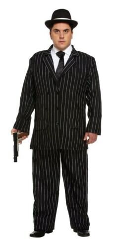 XL Plus Size Gangster Godfather Fancy Boss Adult Mens Costume Outfit ...