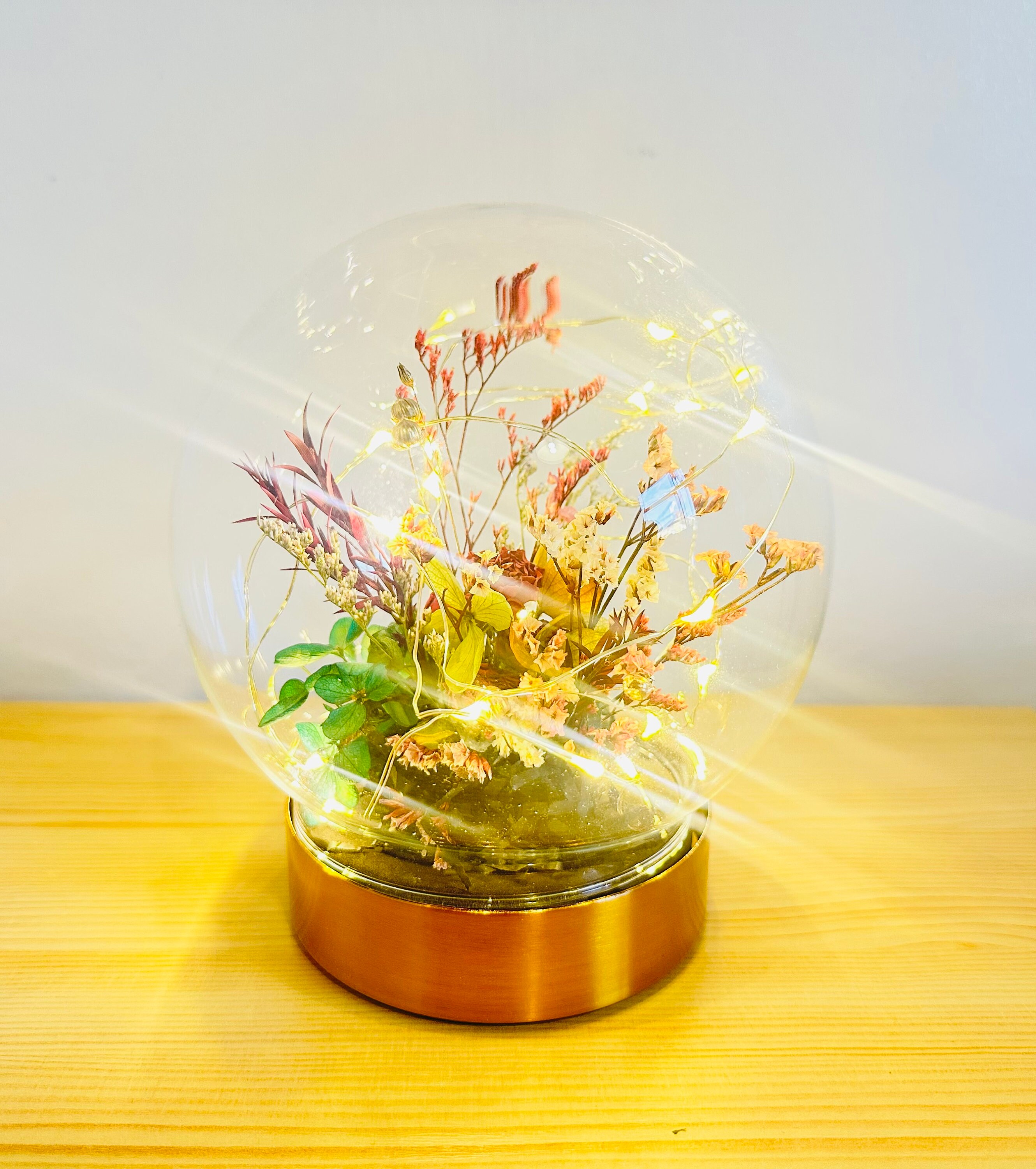 The Poetic Garden Night Light Herbarium Bell Jar Dried Etsy UK