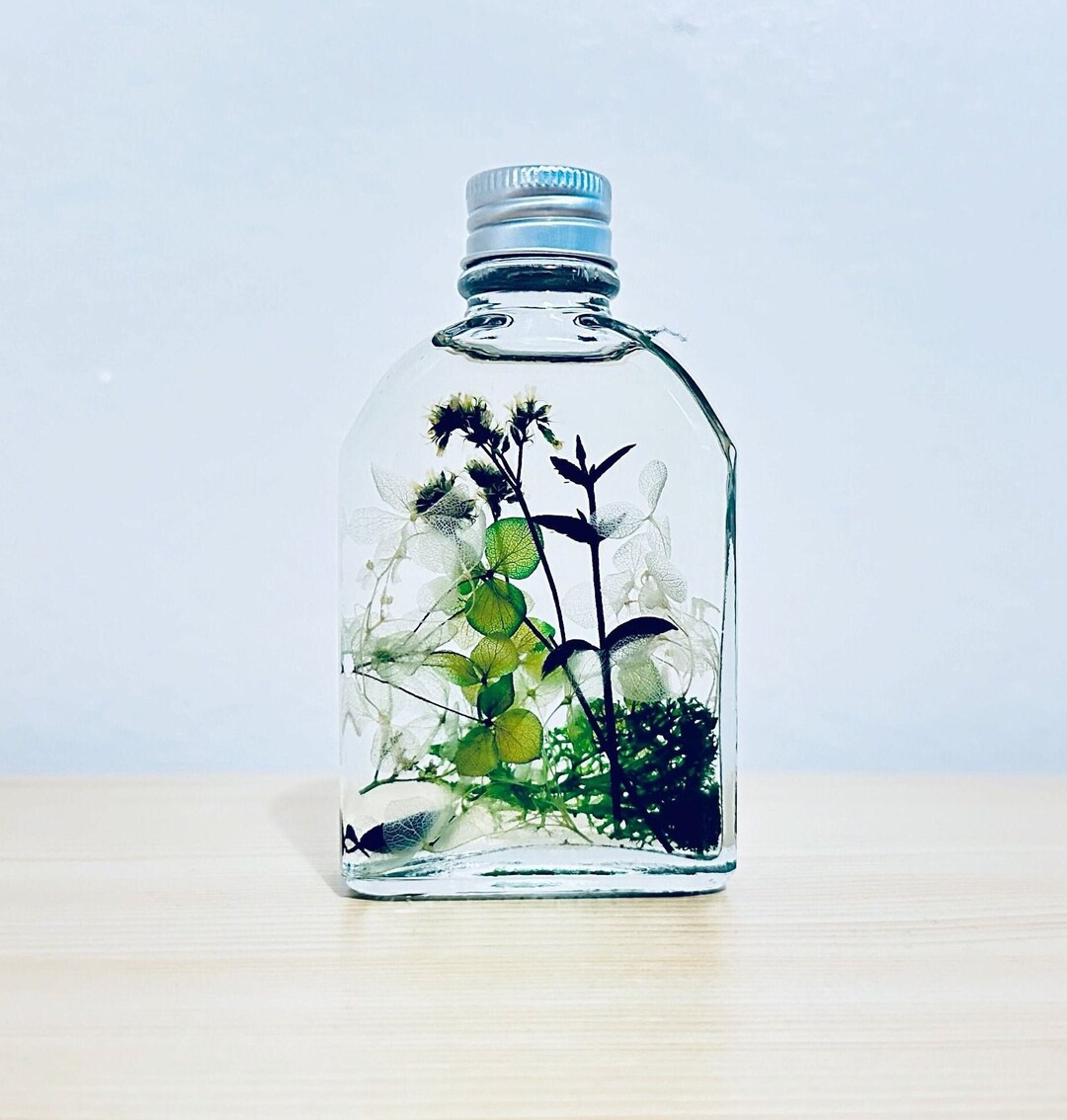 The Poetic Garden Herbarium Bottle, Dried Flowers, Flower Bottle