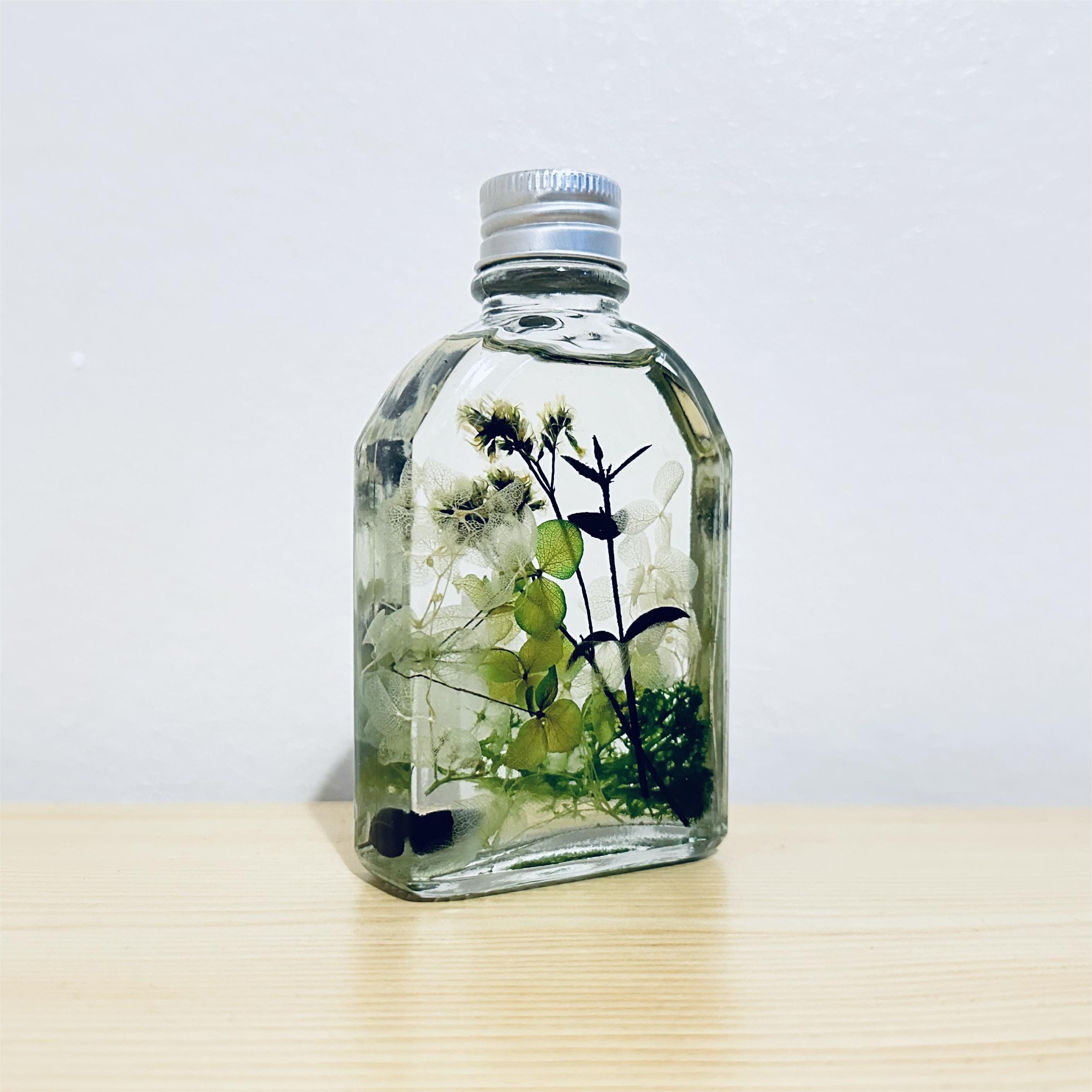 The Poetic Garden Herbarium Bottle, Dried Flowers, Flower Bottle, Japanese Herbarium, Floral