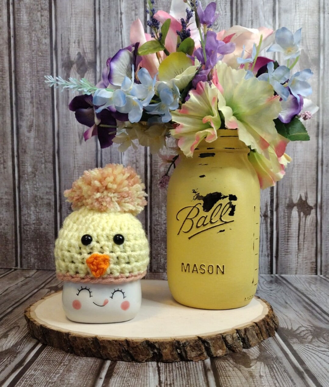 Marshmallow Mug Hat, Marshmallow Mug Topper, Farmhouse Decor, Tiered Tray Decor, Spring/easter