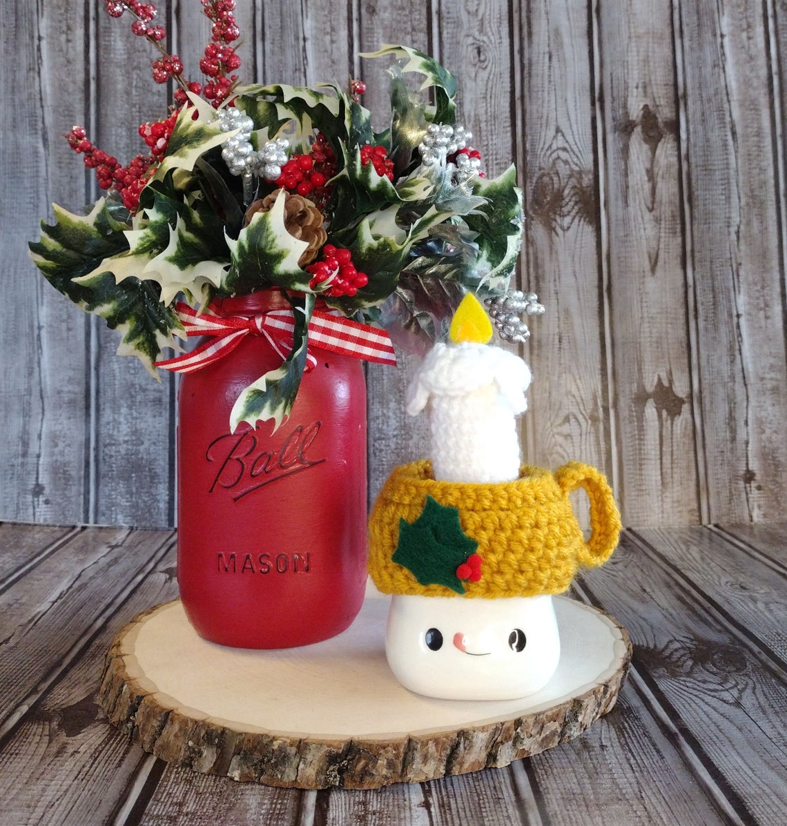 Marshmallow Mug Hat, Marshmallow Mug Topper, Christmas Home Decor, Farmhouse Decor, Tiered Tray