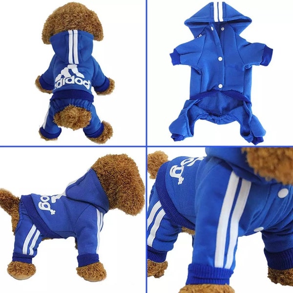 Dog clothes winter adidog hoodie jacket