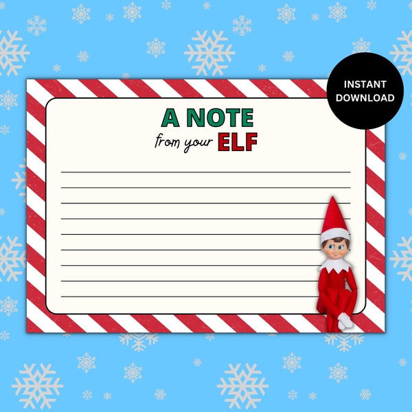 Letter From Elf Etsy