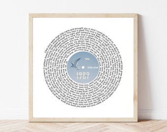 This Love Poster Print, 1989 TV Album Wall Art, This Love Lyrics Print, 1989 Vinyl Lyrics Poster, Taylor Fan Gift, Say Don't Go