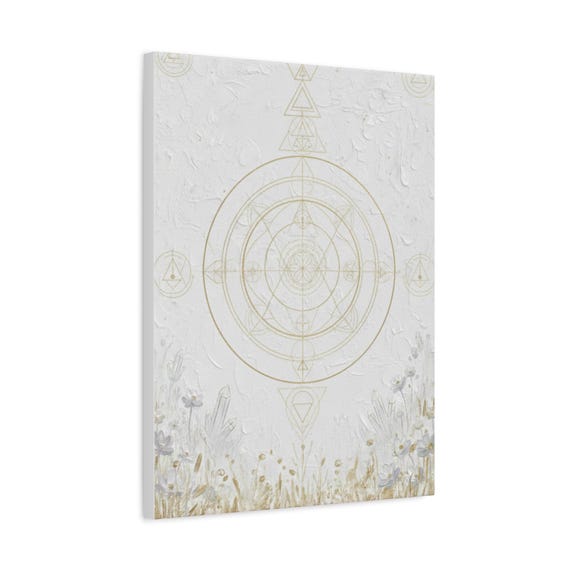 Golden Sacred Geometry Canvas Art
