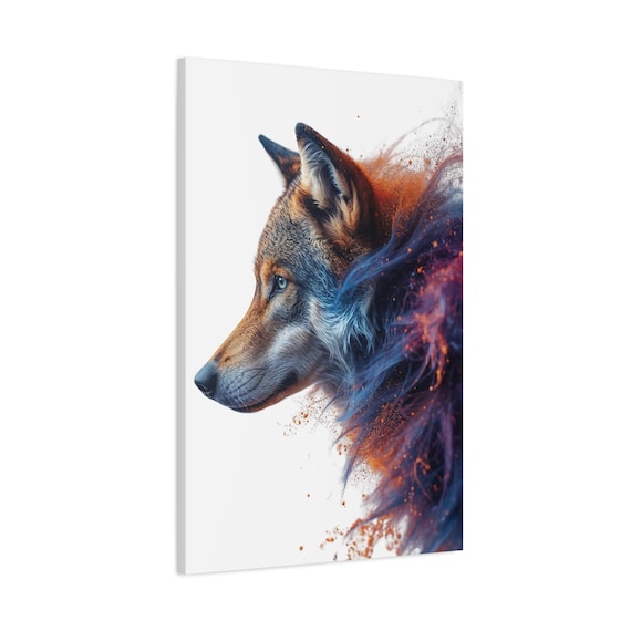 Vivid Wolf Spirit Canvas Art