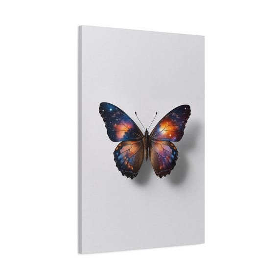 Cosmic Monarch Butterfly Canvas Art