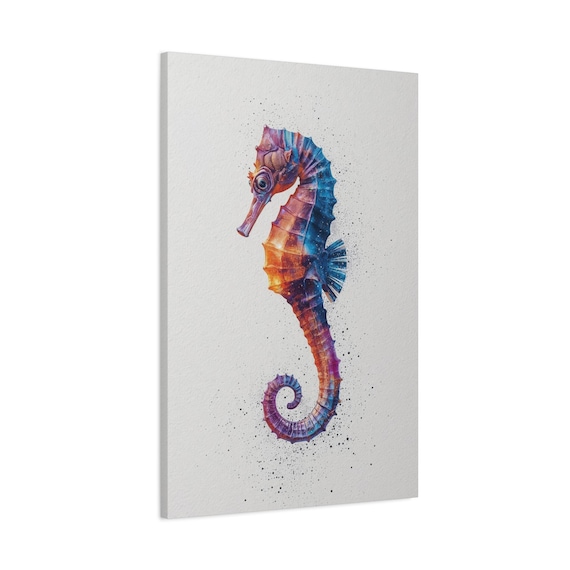 Vivid Seahorse Canvas Art