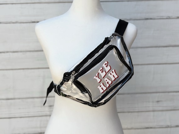 Clear Black-Trim Backpack and Waist Pack with Red Logo Eastsport Spark Clear Backpack, Red/Black - Walmart.com main image 3