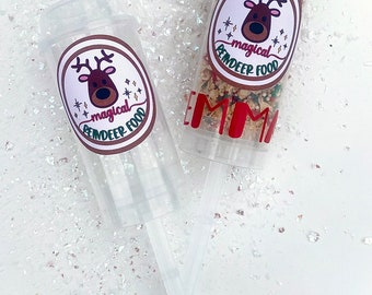Personalized Magic Reindeer Food Poppers | Christmas or Christmas Eve gift/favor kids, advent, tradition