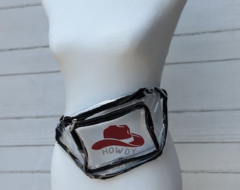 Personalized Clear Stadium Fanny Pack | Game Day Concert Belt Bag