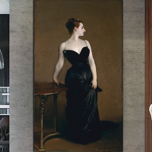 John Singer Sargent,Madame X,Madame Pierre Gautreau,American,living room decor,John Singer poster,John Singer Art,John Singer picture,