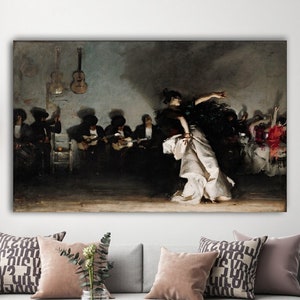 El Jaleo Painting, by John Singer Sargent, living room decor, canvas print,John Singer art,John Singer poster,canvas print