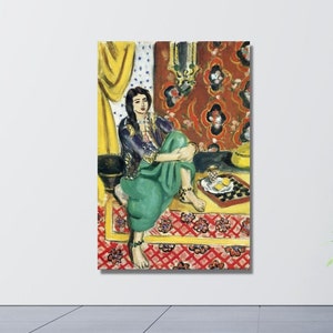 Henri Matisse,Odalisque Sitting with Board, 1928,Matisse Painting,living room decor, Exhibition Poster, Matisse Canvas Art