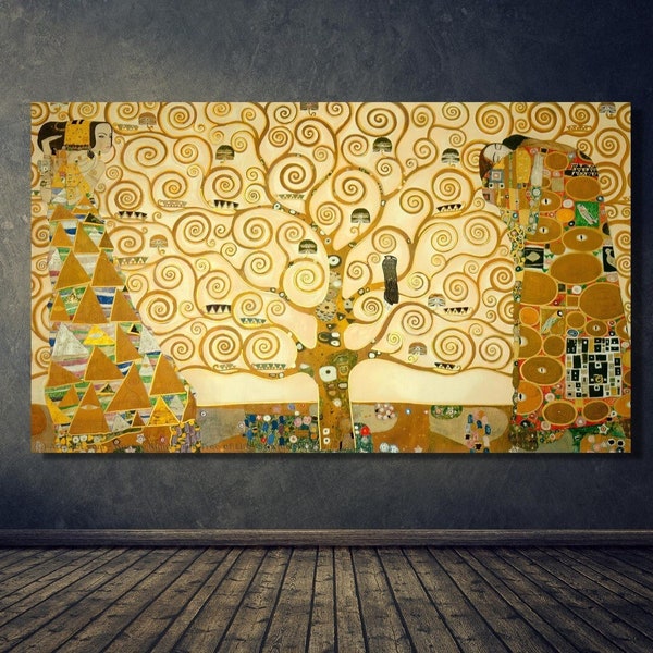Gustav Klimt,Klimt Kunst,Klimt Gemälde Abstrakt,Baum Des Lebens Gemälde,Der Baum des Lebens,Stoclet Frieze,1909,leinwanddruck