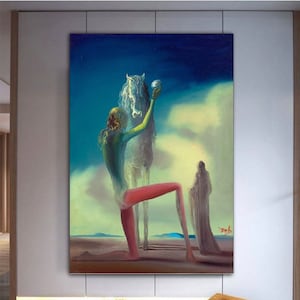 Salvador Dali,Dali Exhibition, The Death Knight,DALİ ART 1934 , Exploding Canvas,room decor, modern decor,Dali poster